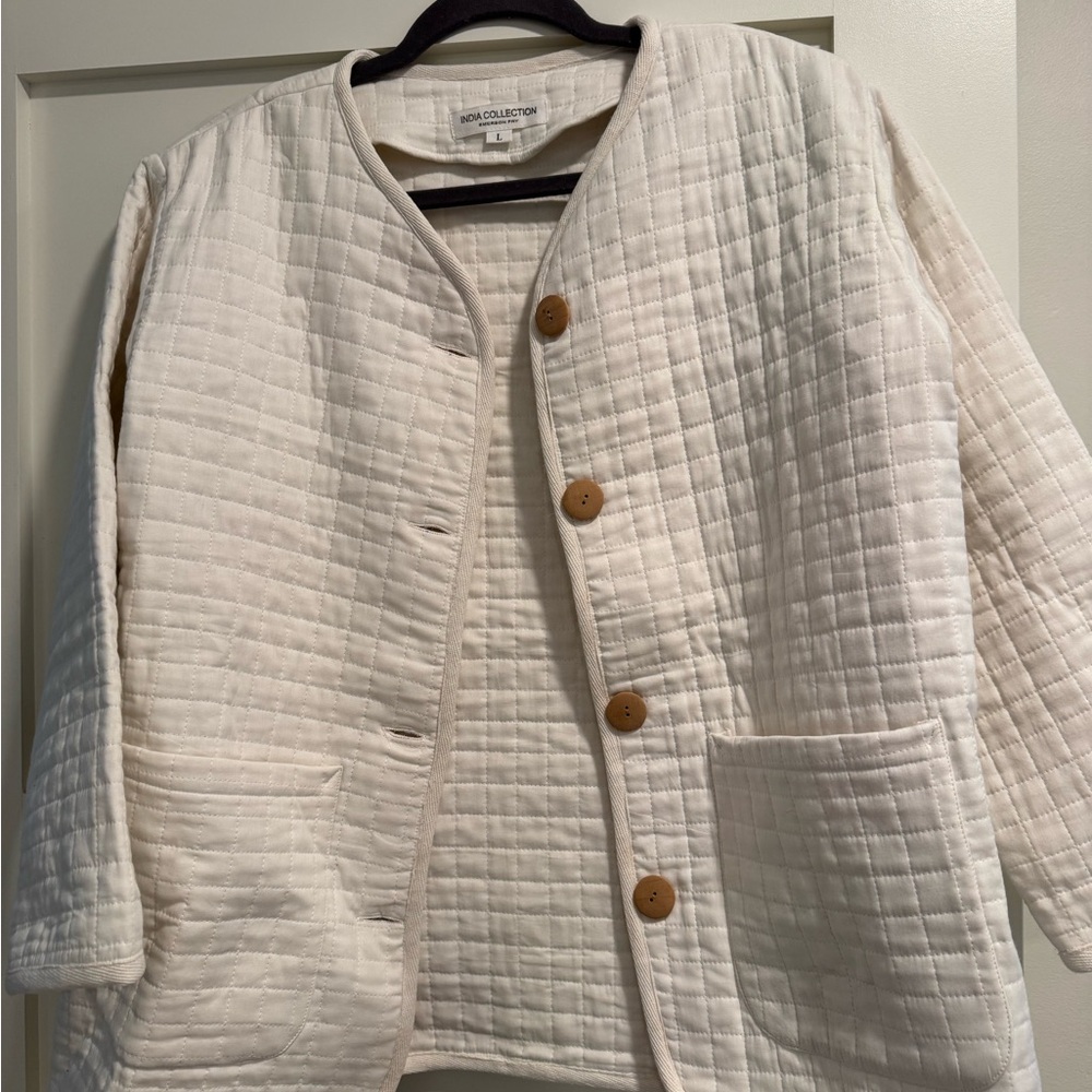 Universal Thread Off-White Quilted Utility Jacket